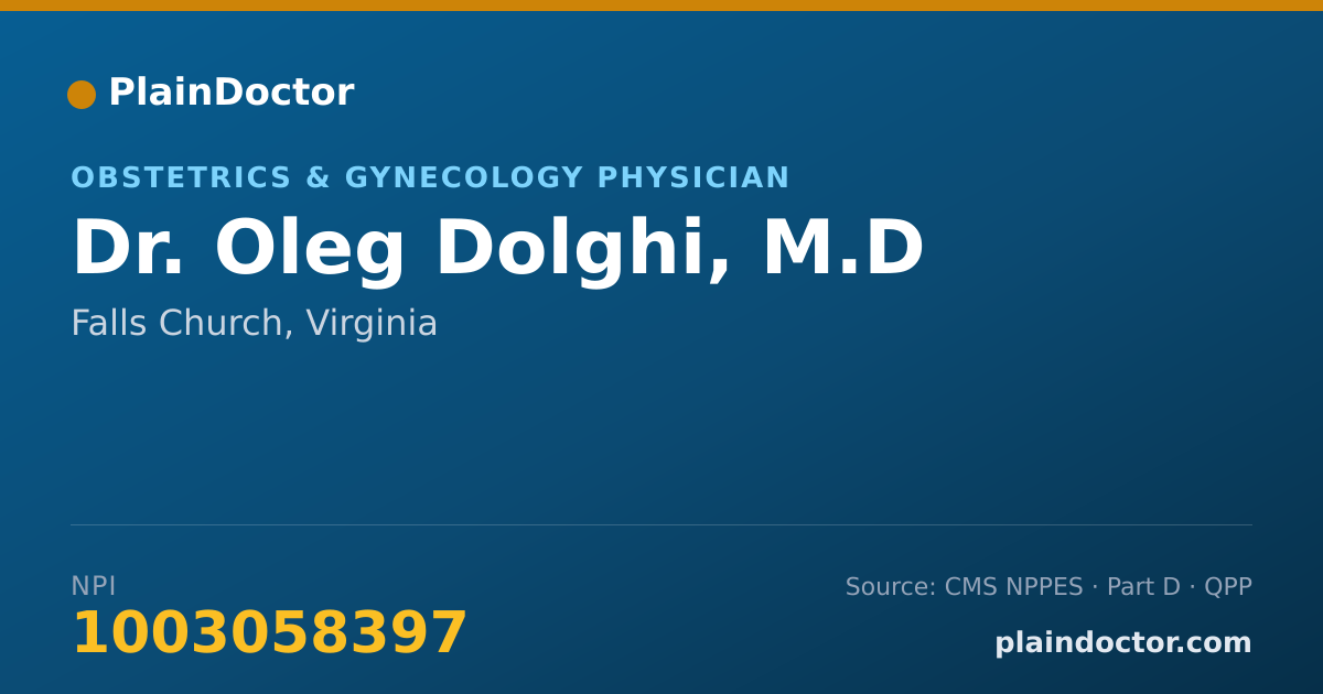 Shareable card for Oleg Dolghi, M.D - Obstetrics & Gynecology Physician, Falls Church, VA