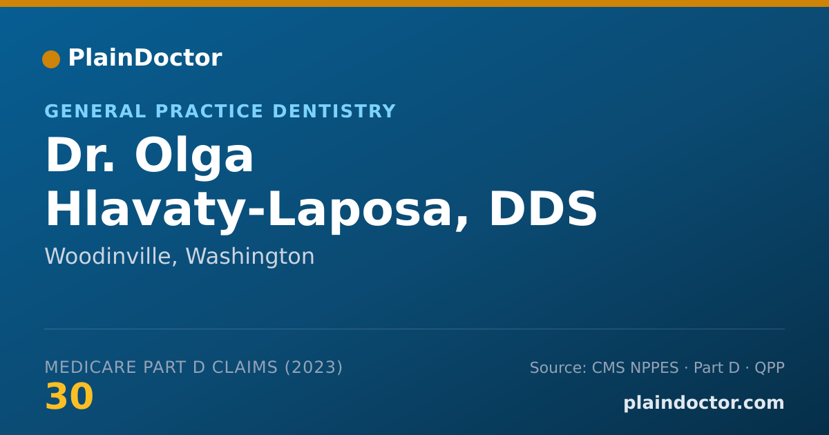 Shareable card for Olga Hlavaty-Laposa, DDS - General Practice Dentistry, Woodinville, WA