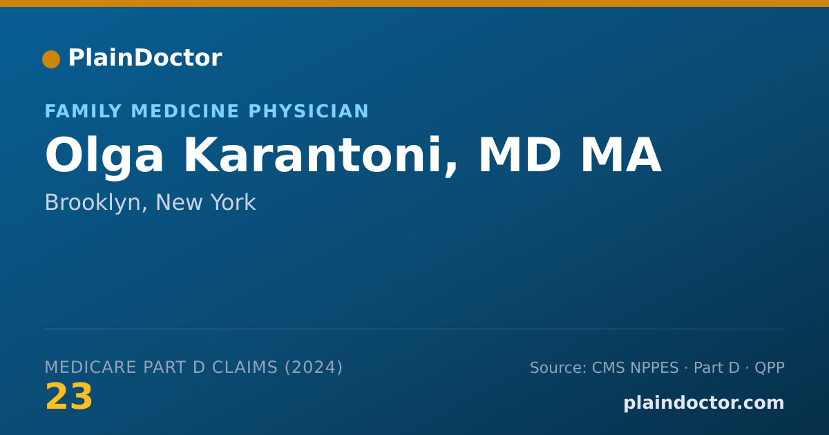 Shareable card for Olga Karantoni, MD MA - Family Medicine Physician, Brooklyn, NY