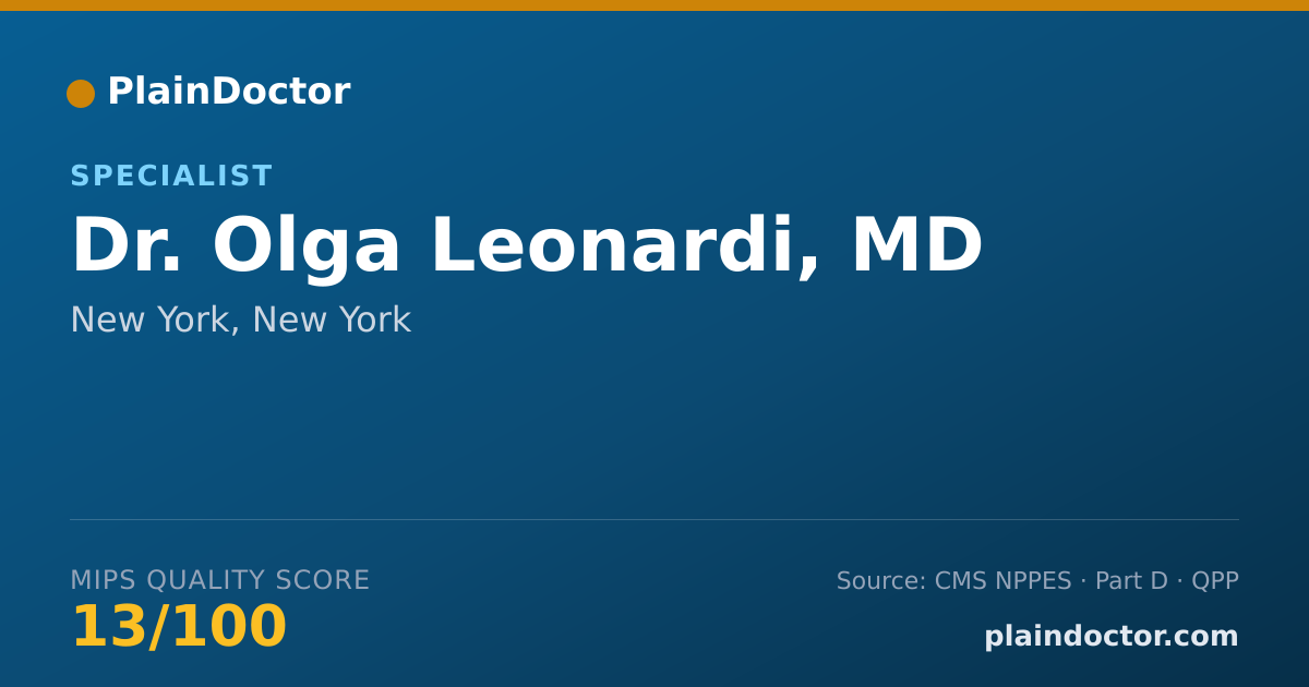 Shareable card for Olga Leonardi, MD - Specialist, New York, NY