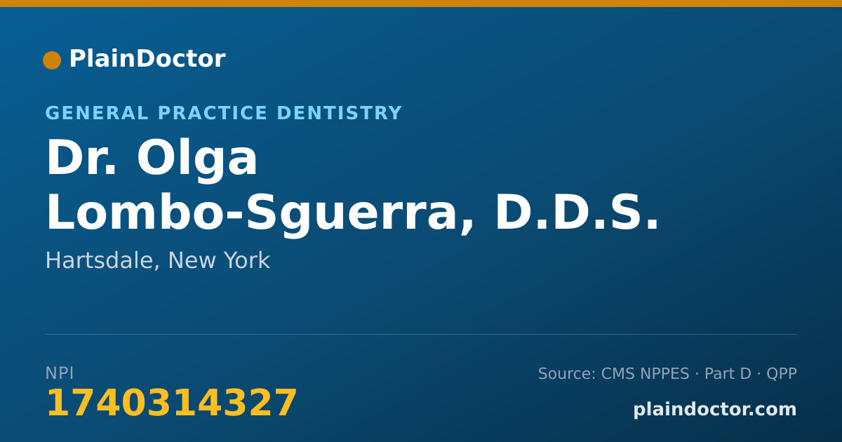 Shareable card for Olga Lombo-Sguerra, D.D.S. - General Practice Dentistry, Hartsdale, NY