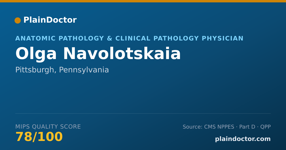 Shareable card for Olga Navolotskaia - Anatomic Pathology & Clinical Pathology Physician, Pittsburgh, PA