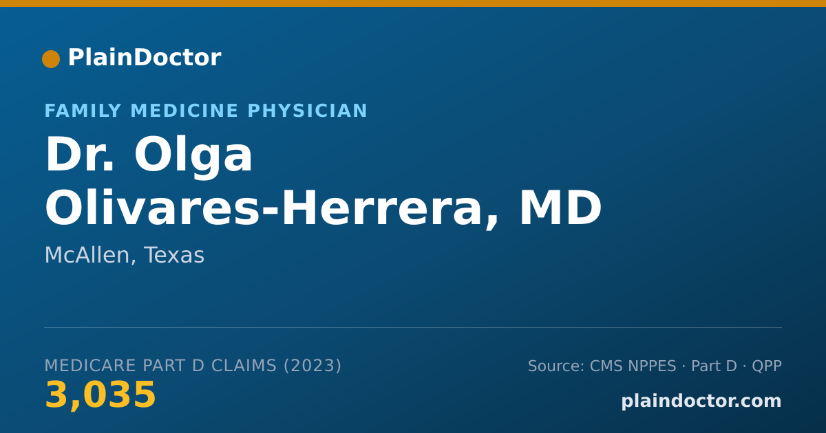 Shareable card for Olga Olivares-Herrera, MD - Family Medicine Physician, McAllen, TX