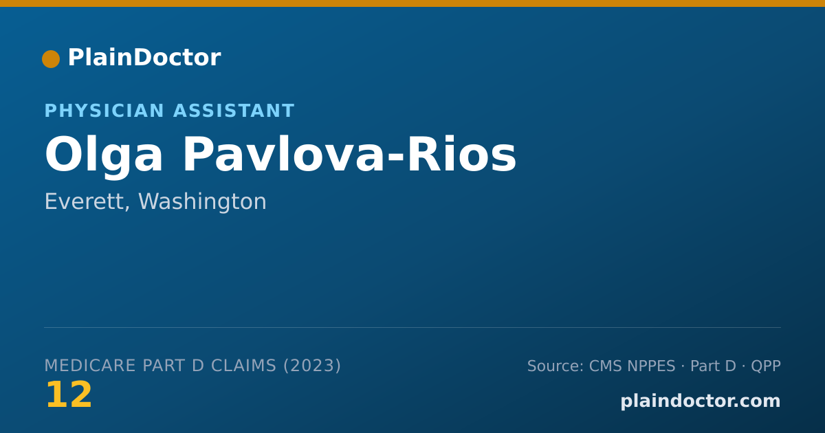 Shareable card for Olga Pavlova-Rios - Physician Assistant, Everett, WA