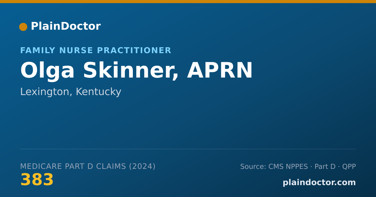 Shareable card for Olga Skinner, APRN - Family Nurse Practitioner, Lexington, KY