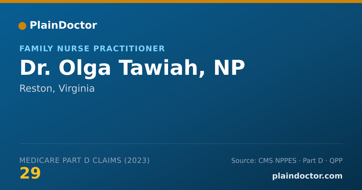 Shareable card for Olga Tawiah, NP - Family Nurse Practitioner, Reston, VA