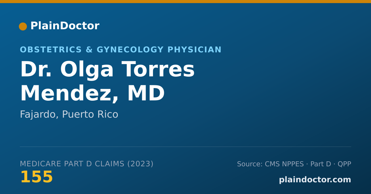 Shareable card for Olga Torres Mendez, MD - Obstetrics & Gynecology Physician, Fajardo, PR