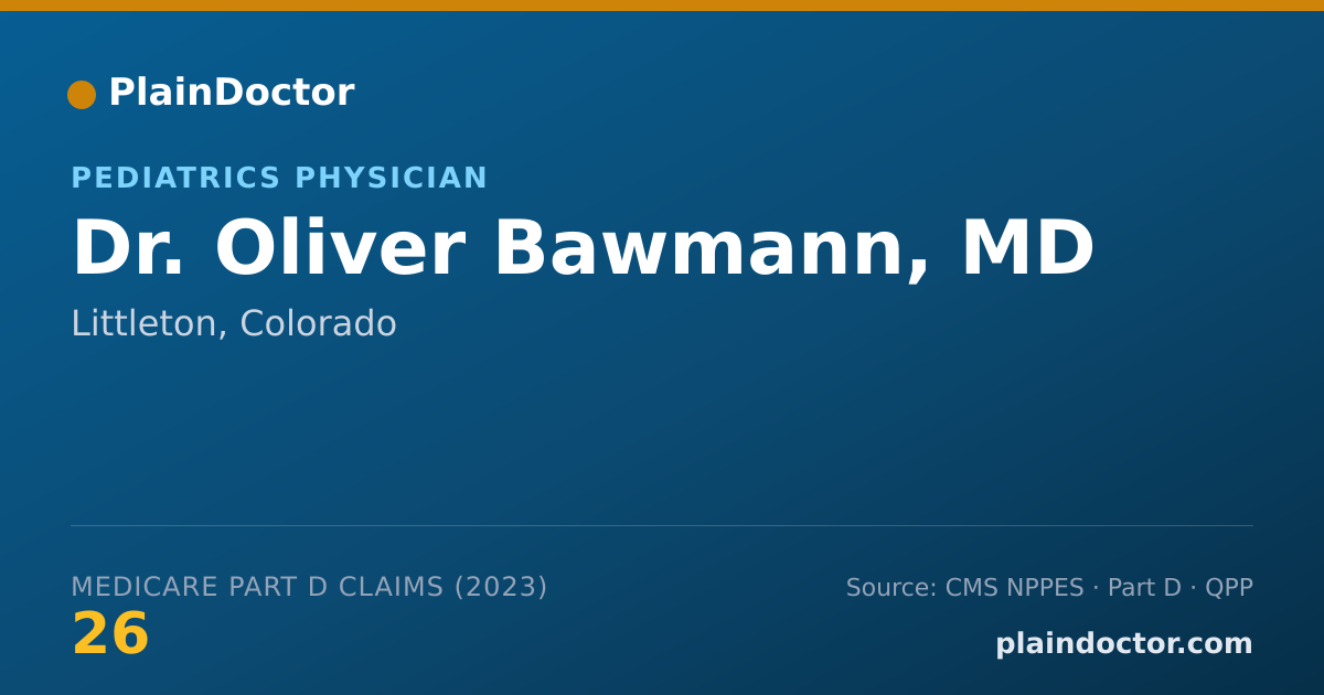 Shareable card for Oliver Bawmann, MD - Pediatrics Physician, Littleton, CO