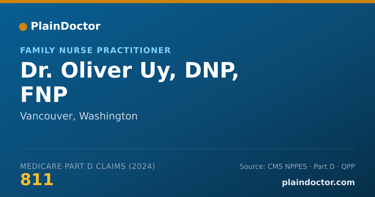 Shareable card for Oliver Uy, DNP, FNP - Family Nurse Practitioner, Vancouver, WA