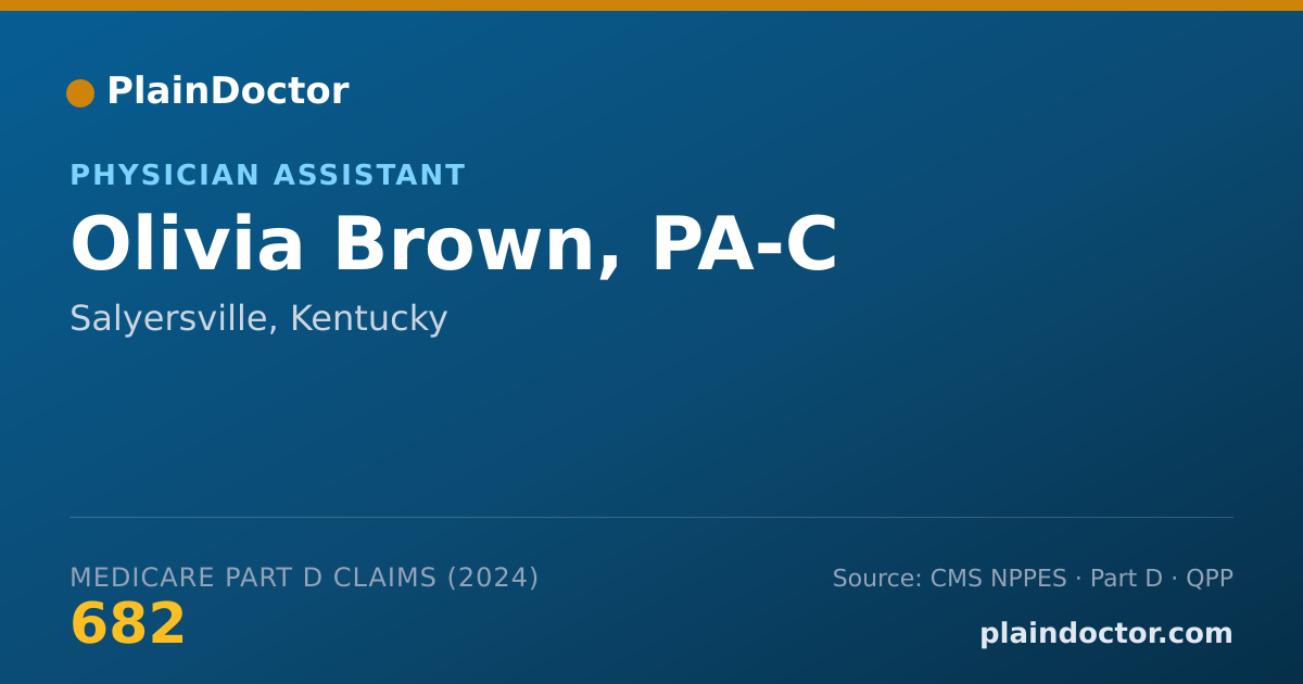 Shareable card for Olivia Brown, PA-C - Physician Assistant, Salyersville, KY