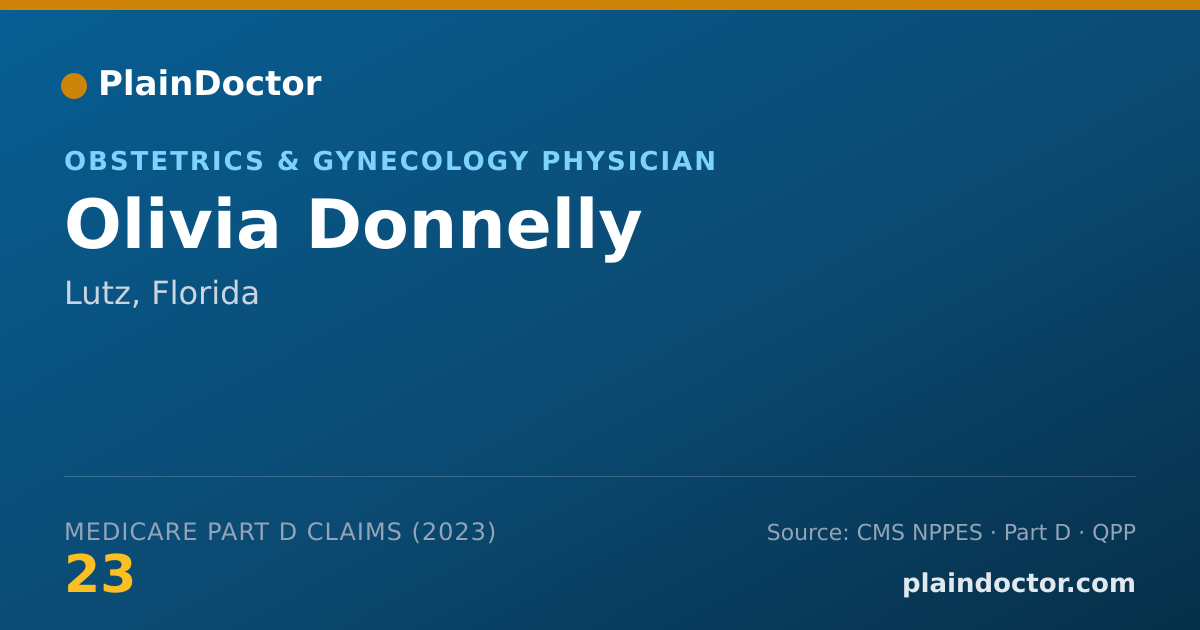Shareable card for Olivia Donnelly - Obstetrics & Gynecology Physician, Lutz, FL