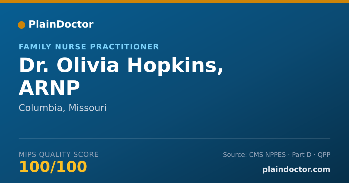 Shareable card for Olivia Hopkins, ARNP - Family Nurse Practitioner, Columbia, MO