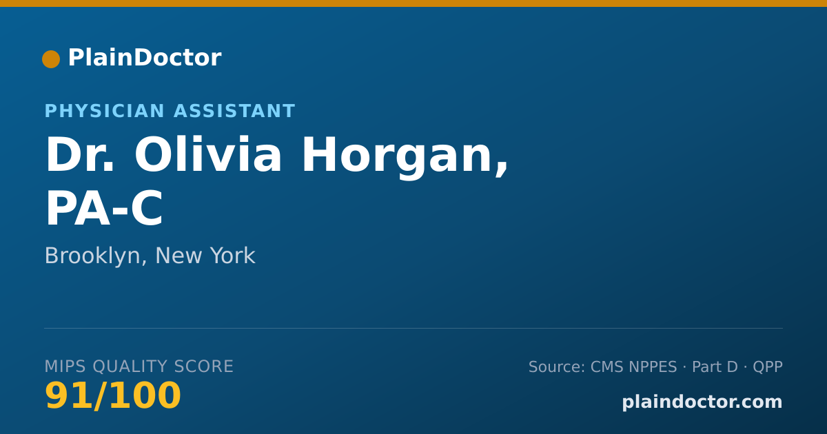 Shareable card for Olivia Horgan, PA-C - Physician Assistant, Brooklyn, NY