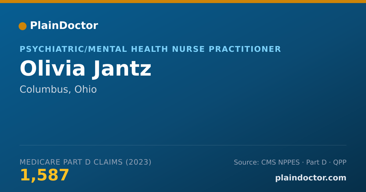 Shareable card for Olivia Jantz - Psychiatric/Mental Health Nurse Practitioner, Columbus, OH