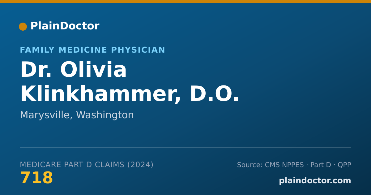 Shareable card for Olivia Klinkhammer, D.O. - Family Medicine Physician, Marysville, WA