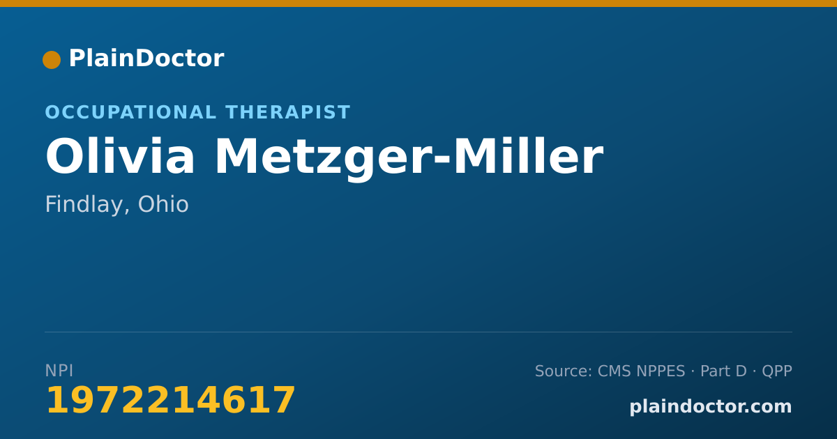 Shareable card for Olivia Metzger-Miller - Occupational Therapist, Findlay, OH