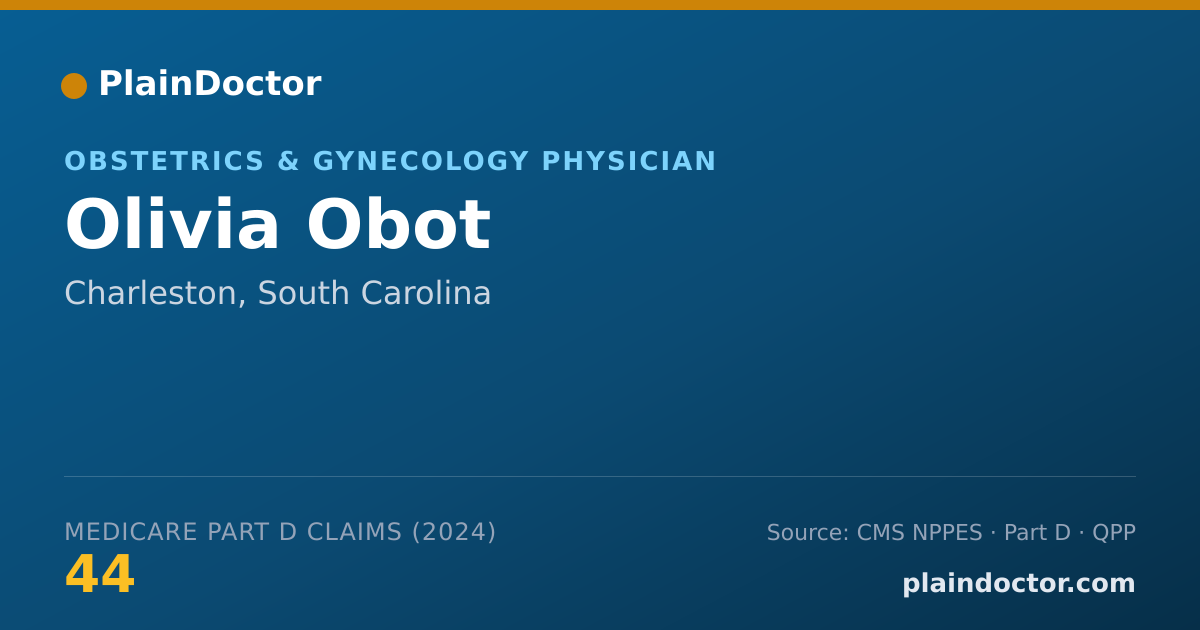 Shareable card for Olivia Obot - Obstetrics & Gynecology Physician, Charleston, SC