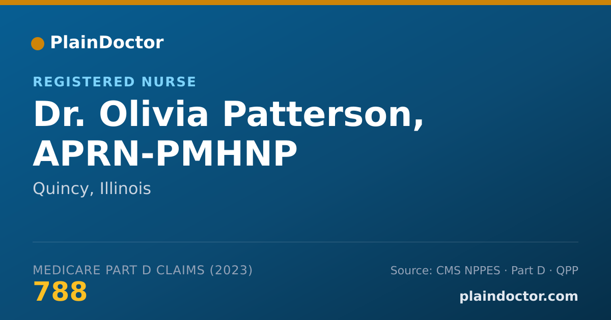Shareable card for Olivia Patterson, APRN-PMHNP - Registered Nurse, Quincy, IL