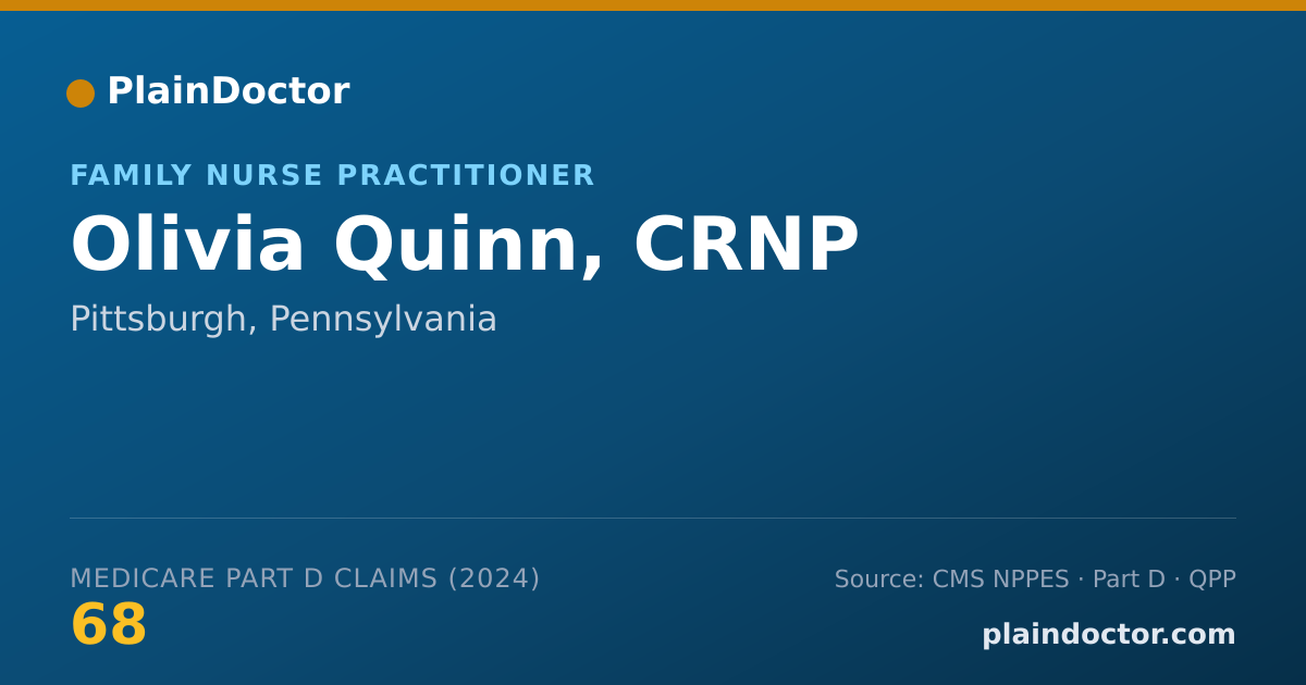 Shareable card for Olivia Quinn, CRNP - Family Nurse Practitioner, Pittsburgh, PA