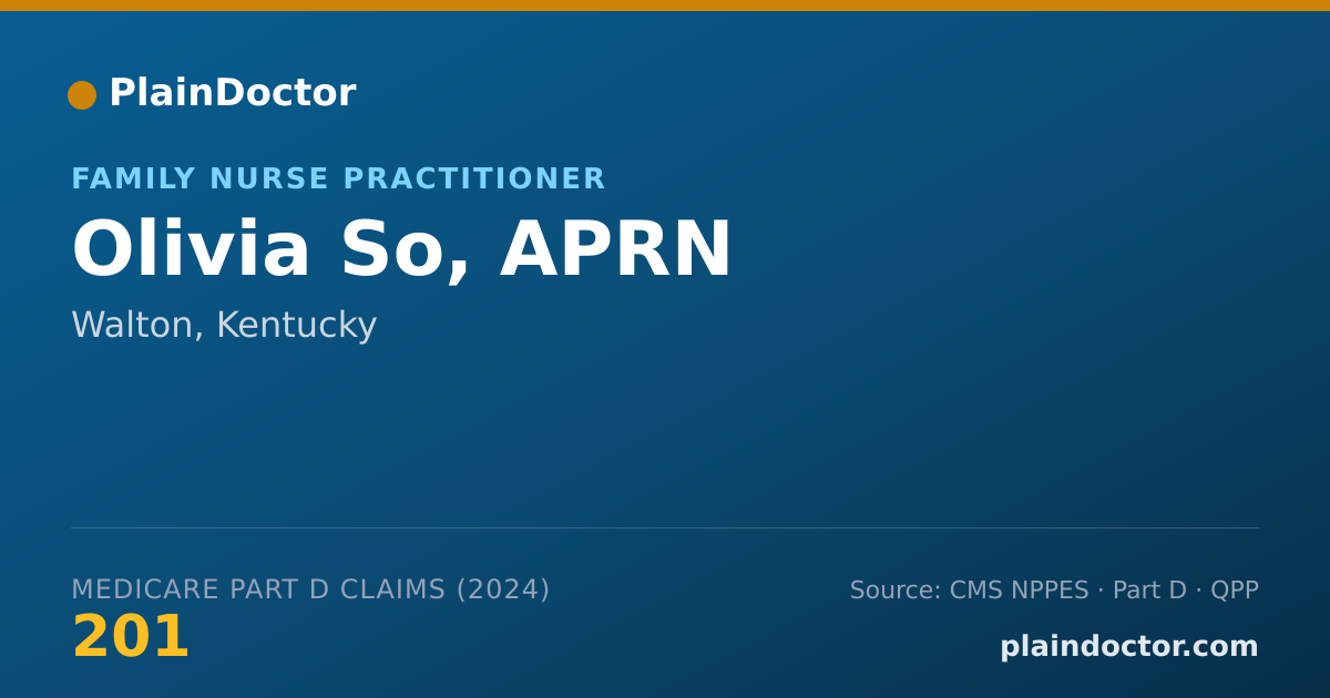Shareable card for Olivia So, APRN - Family Nurse Practitioner, Walton, KY