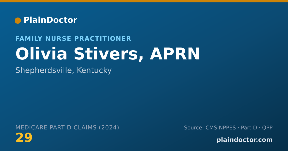 Shareable card for Olivia Stivers, APRN - Family Nurse Practitioner, Shepherdsville, KY