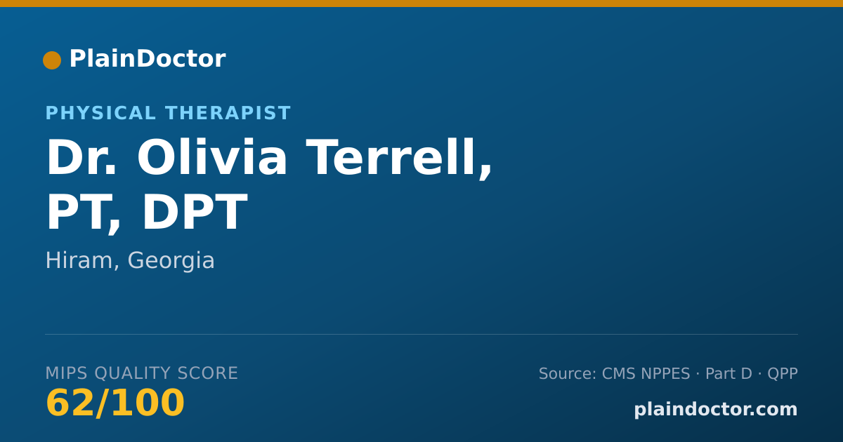Shareable card for Olivia Terrell, PT, DPT - Physical Therapist, Hiram, GA
