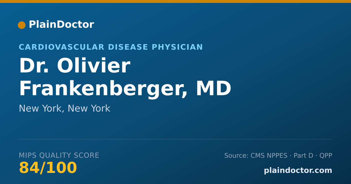 Shareable card for Olivier Frankenberger, MD - Cardiovascular Disease Physician, New York, NY