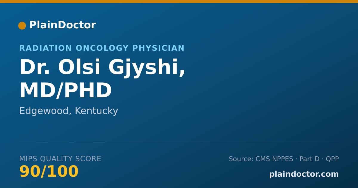 Shareable card for Olsi Gjyshi, MD/PHD - Radiation Oncology Physician, Edgewood, KY