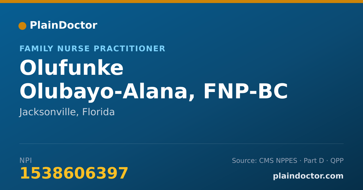 Shareable card for Olufunke Olubayo-Alana, FNP-BC - Family Nurse Practitioner, Cypress, TX