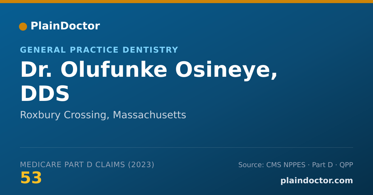 Shareable card for Olufunke Osineye, DDS - General Practice Dentistry, Roxbury Crossing, MA