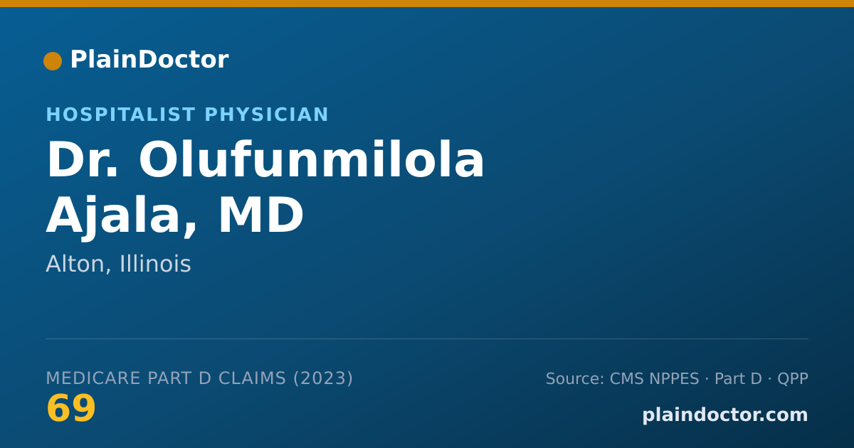 Shareable card for Olufunmilola Ajala, MD - Hospitalist Physician, Alton, IL