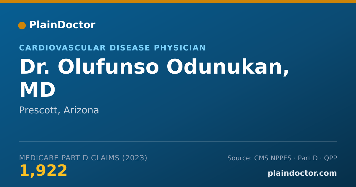 Shareable card for Olufunso Odunukan, MD - Cardiovascular Disease Physician, Prescott, AZ