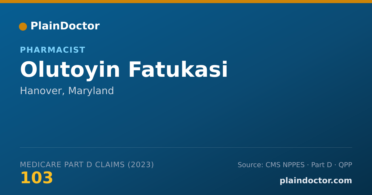 Shareable card for Olutoyin Fatukasi - Pharmacist, Hanover, MD