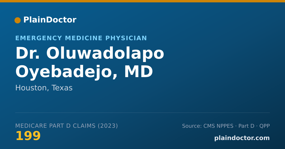 Shareable card for Oluwadolapo Oyebadejo, MD - Emergency Medicine Physician, Houston, TX
