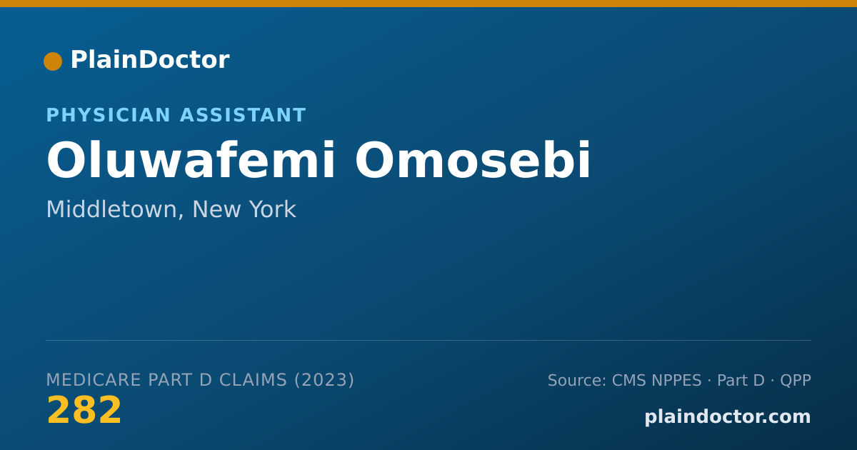Shareable card for Oluwafemi Omosebi - Physician Assistant, Middletown, NY