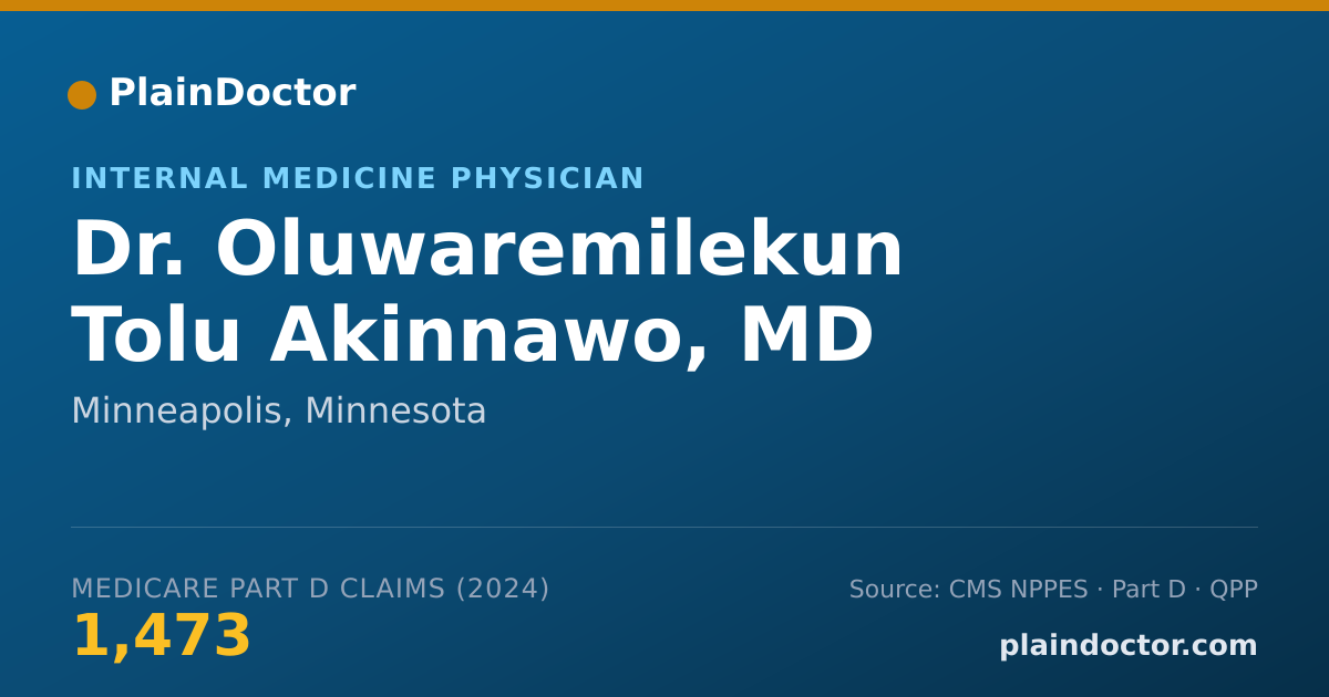 Shareable card for Oluwaremilekun Tolu Akinnawo, MD - Internal Medicine Physician, Minneapolis, MN