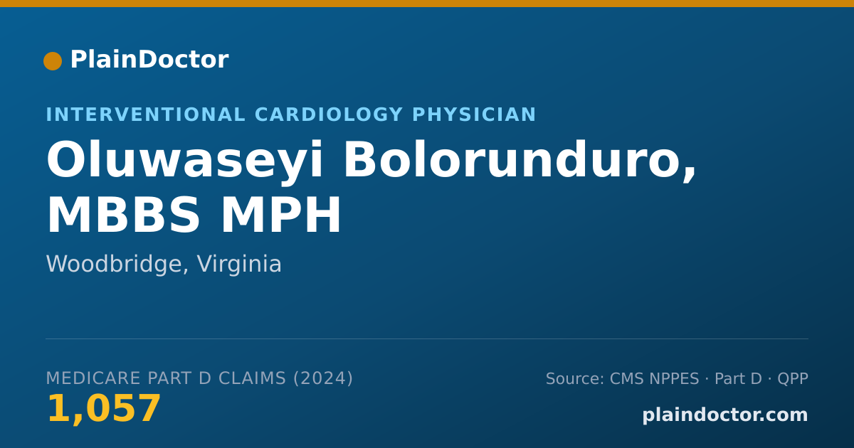 Shareable card for Oluwaseyi Bolorunduro, MBBS MPH - Interventional Cardiology Physician, Woodbridge, VA