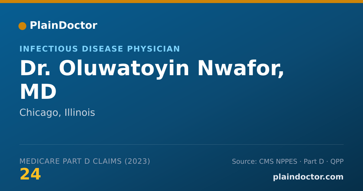 Shareable card for Oluwatoyin Nwafor, MD - Infectious Disease Physician, Chicago, IL