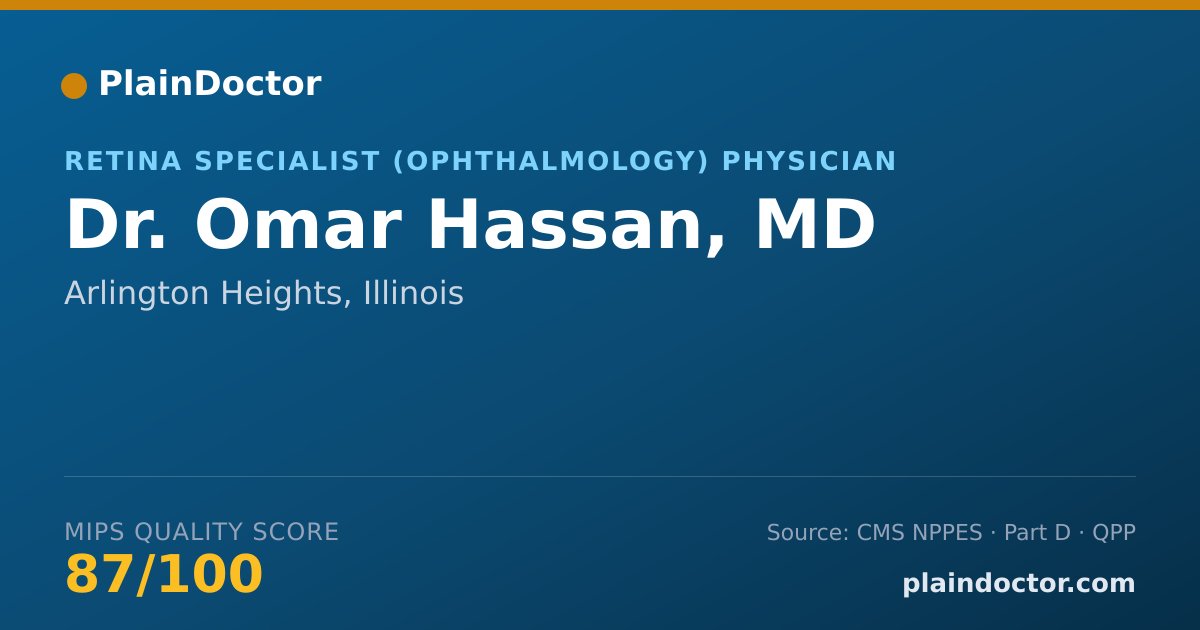 Shareable card for Omar Hassan, MD - Retina Specialist (Ophthalmology) Physician, Arlington Heights, IL