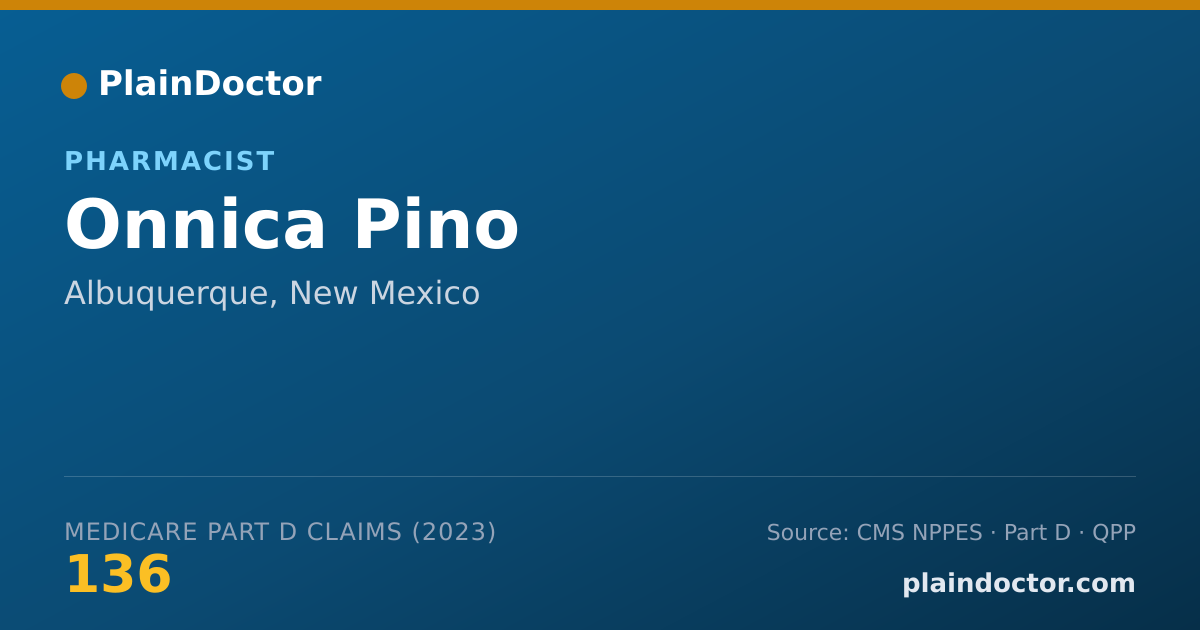Shareable card for Onnica Pino - Pharmacist, Albuquerque, NM