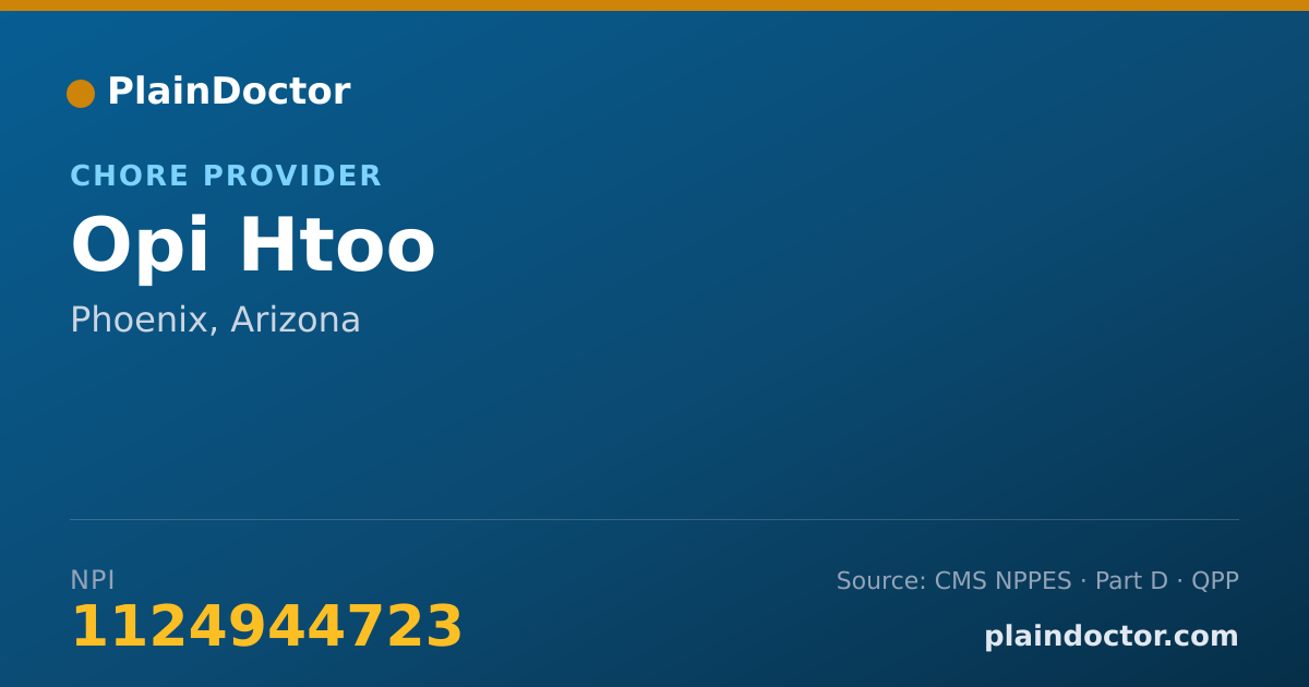 Shareable card for Opi Htoo - Chore Provider, Phoenix, AZ