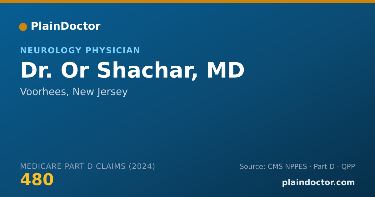 Shareable card for Or Shachar, MD - Neurology Physician, Voorhees, NJ