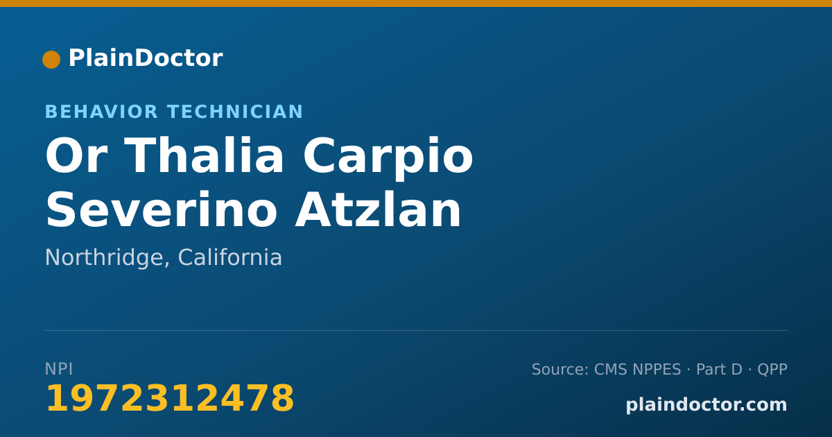 Shareable card for Or Thalia Carpio Severino Atzlan - Behavior Technician, Northridge, CA