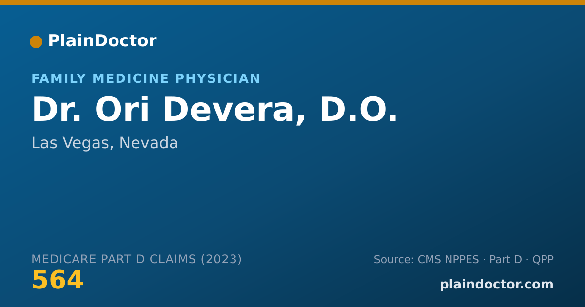 Shareable card for Ori Devera, D.O. - Family Medicine Physician, Las Vegas, NV