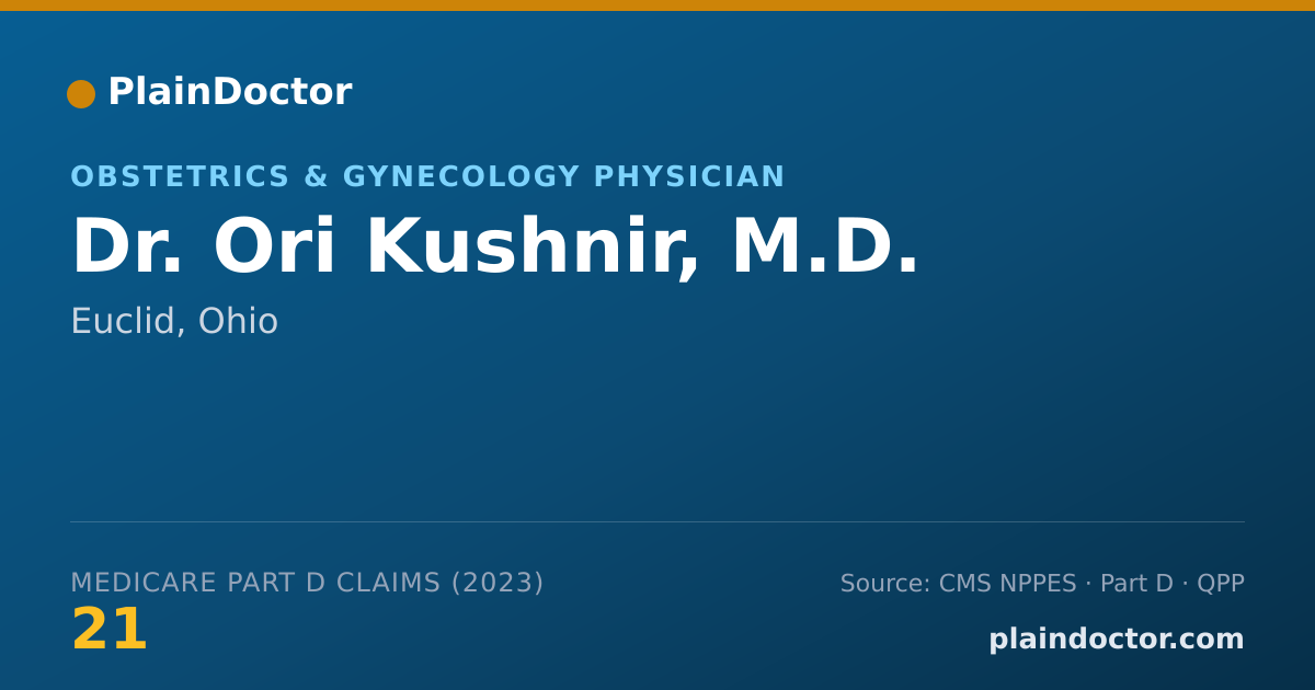 Shareable card for Ori Kushnir, M.D. - Obstetrics & Gynecology Physician, Euclid, OH
