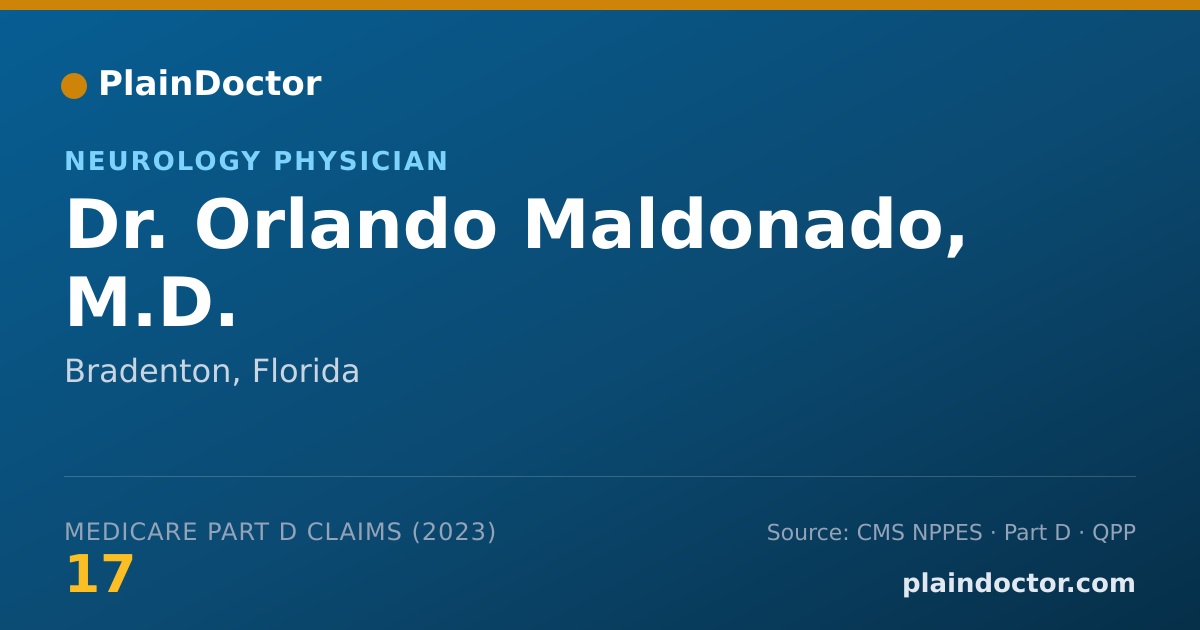 Shareable card for Orlando Maldonado, M.D. - Neurology Physician, Bradenton, FL