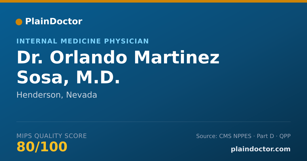 Shareable card for Orlando Martinez Sosa, M.D. - Internal Medicine Physician, Henderson, NV