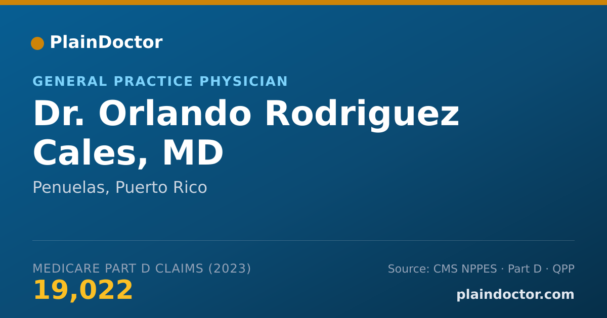Shareable card for Orlando Rodriguez Cales, MD - General Practice Physician, Penuelas, PR