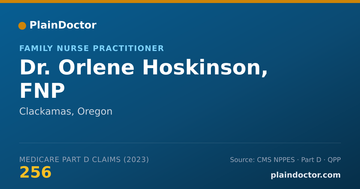 Shareable card for Orlene Hoskinson, FNP - Family Nurse Practitioner, Clackamas, OR