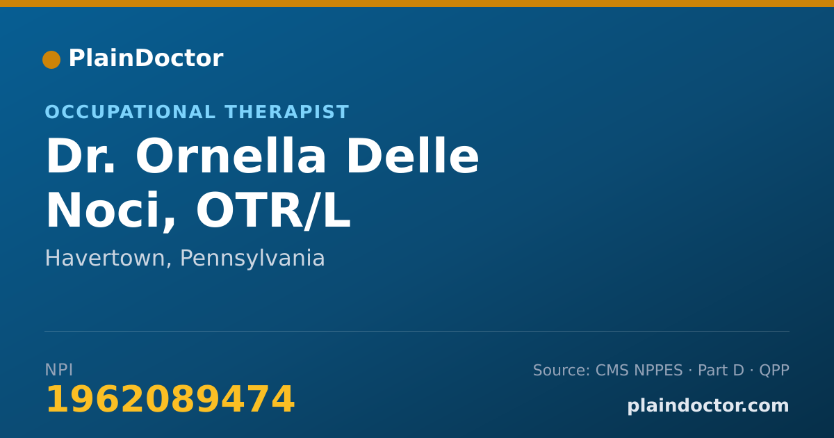 Shareable card for Ornella Delle Noci, OTR/L - Occupational Therapist, Havertown, PA